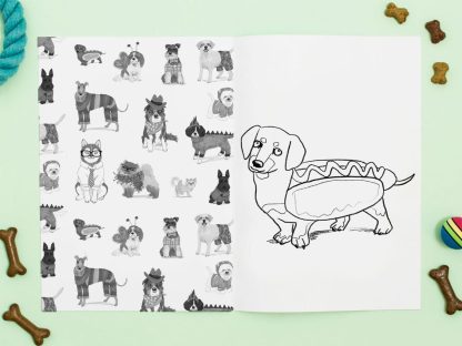 doggy dress-up dog colouring book